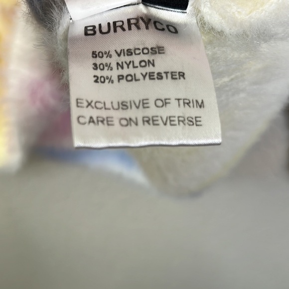 BURRYCO Fuzzy Pastel Multi Color Oversized Sweater Size 8 - Picture 5 of 6